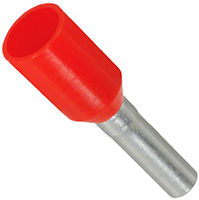 1.50 mm² Wire Size Red Insulated Single Wire Ferrule for Thick Insulation