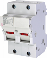 2 Pole, 14 x 51 mm Fuse Size, and 16 to 6 AWG Wire Size Fuse Holder with LED Indication