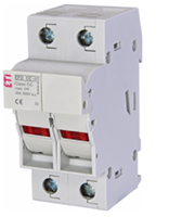 2 Pole, 18 to 8 AWG Wire Size, and Class CC Fuse Holder with LED Indication