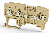 5.00 mm Width and 66.60 mm Height Beige Terminal Block