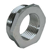 3500.40.32 Brass M40x1.5 to M32x1.5 and 46 Millimeter (mm) Wrench Size Reduction Flange Primary