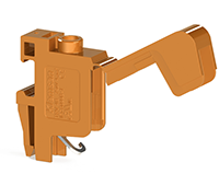 7.50 mm Width and 33.45 mm Height Orange Terminal Block