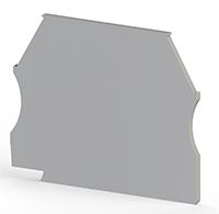 1.20 mm Width, 42.70 mm Height, and 34.00 mm Total Depth Gray End Plate