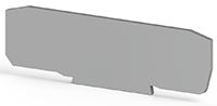 2.00 mm Width, 81.20 mm Height, and 25.00 mm Total Depth Gray End Plate