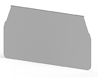 1.20 mm Width, 69.60 mm Height, and 38.30 mm Total Depth Gray End Plate