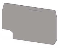 1.00 mm Width, 51.40 mm Height, and 29.60 mm Total Depth Gray End Plate