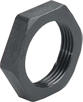 Polyamide (PA) M20x1.5 and 26 Millimeter (mm) Wrench Size Black RAL 9005 Locknut