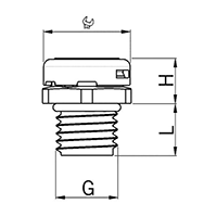 2455.12 Light Grey RAL 7035 Synthetic Material M12x1.5 Thread Pressure Equalization Element with Membrane secondary