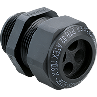 1.5 mm Pitch Thread and 13 mm Thread Length Metric Cable Gland for 5.0 to 7.0 mm Diameter Cable (EX1540.25.4.070)