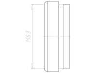 52 Millimeter (mm) Diameter NBR Without Drilled Hole Sealing Insert