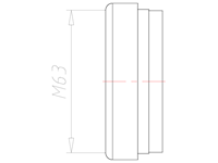 52 Millimeter (mm) Diameter FKM Without Drilled Hole Sealing Insert