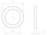 10 to 14 Millimeter (mm) Diameter Klinger SIL C-4300 Sealing Washer