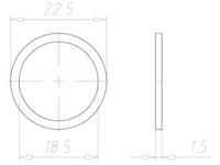 18.5 to 22.5 Millimeter (mm) Diameter Klinger SIL C-4300 Sealing Washer