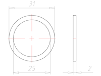25 to 31 Millimeter (mm) Diameter Klinger SIL C-4300 Sealing Washer