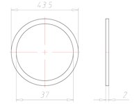37 to 43.5 Millimeter (mm) Diameter Klinger SIL C-4300 Sealing Washer