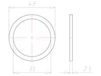 PG 29 Entry Thread Sealing Washer