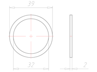 32 to 39 Millimeter (mm) Diameter Klinger SIL C-4300 Sealing Washer