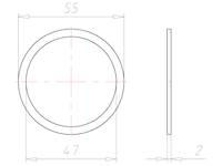 47 to 55 Millimeter (mm) Diameter Klinger SIL C-4300 Sealing Washer