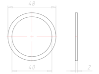 40 to 48 Millimeter (mm) Diameter Klinger SIL C-4300 Sealing Washer
