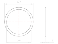 54 to 63 Millimeter (mm) Diameter Klinger SIL C-4300 Sealing Washer
