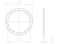50 to 59 Millimeter (mm) Diameter Klinger SIL C-4300 Sealing Washer