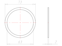 63 to 73 Millimeter (mm) Diameter Klinger SIL C-4300 Sealing Washer