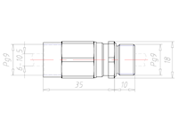 Brass PG 9 Thread for ?6.0 to 10.5 Millimeter (mm) Cable Gland Adapter