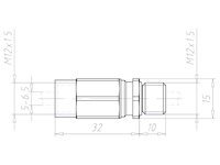 Brass M12x1.5 Thread for ?5.0 to 6.5 Millimeter (mm) Cable Gland Adapter