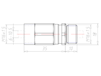 Brass M16x1.5 Thread for ?6.0 to 10.5 Millimeter (mm) Cable Gland Adapter