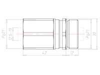 Brass PG21 Thread for ?12.5 to 19.0 Millimeter (mm) Cable Gland Adapter