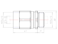 Brass M25x1.5 Thread for ?12.5 to 19.0 Millimeter (mm) Cable Gland Adapter