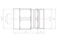 Brass PG29 Thread for ?19.0 to 27.5 Millimeter (mm) Cable Gland Adapter