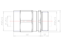 Brass M32x1.5 Thread for ?17.0 to 25.5 Millimeter (mm) Cable Gland Adapter