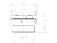 PG11 Thread with Sintered Filter Brass Pressure Equalization Element