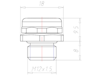 M12x1.5 Thread Nickel Plated Brass Sintered Filter Pressure Equalization Element