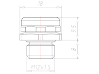 M12x1.5 Thread Nickel Plated Brass Membrane Pressure Equalization Element