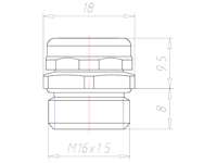 M16x1.5 Thread Nickel Plated Brass Membrane Pressure Equalization Element