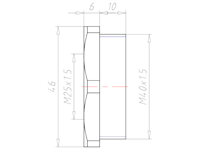 Polyamide (PA) M40x1.5 to M25x1.5 with 46 Millimeter (mm) Wrench Size Lightgrey RAL 7035 Reduction Flange