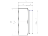 Brass M40x1.5 to PG29 Reduction Flange Adapter
