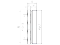 Brass PG42 to M40x1.5 Reduction Flange Adapter