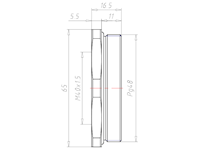 Brass PG48 to M40x1.5 Reduction Flange Adapter