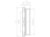 Brass M50x1.5 to PG29 Reduction Flange Adapter
