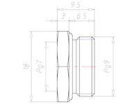 Brass PG 9 to PG 7 with 18 Millimeter (mm) Wrench Size Reduction Flange
