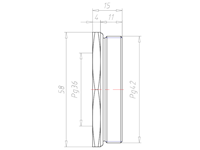 Brass PG42 to PG36 with 60 Millimeter (mm) Wrench Size Reduction Flange