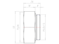 Brass M40x1.5 to PG36 Extension Adapter