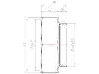Brass M50x1.5 to PG48 Extension Adapter