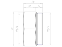 Brass PG29 to PG36 Extension
