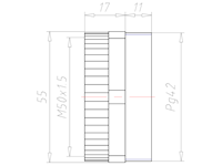 Polyamide PG42 to M50x1.5 Extension Adapter