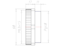 Polyamide PG48 to M63x1.5 Extension Adapter