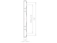 Brass M95x2.0 and 110 Millimeter (mm) Wrench Size Locknut